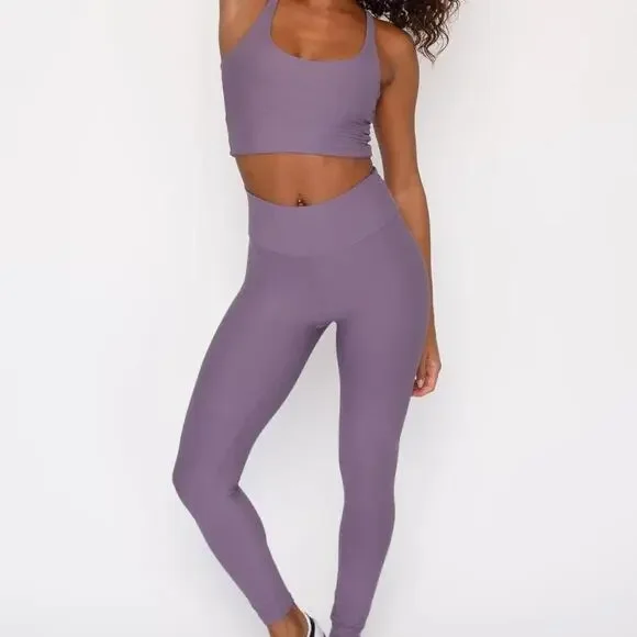 NWT designer Skatie brand luxury leggings sz S  Designed Venice Peach eco chic - Picture 7 of 9